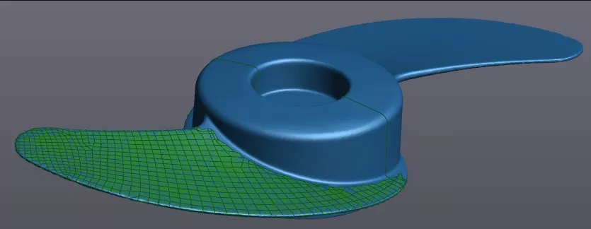 Построение поверхности лопатки 2